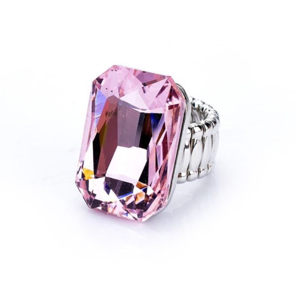 Rhinestone Emerald Cut Ring